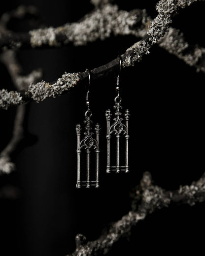 Cemetery Walks Earrings – Gothic Statement Jewelry
