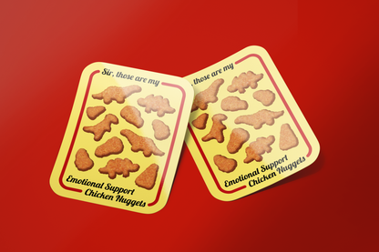 Emotional Support Nuggets Sticker