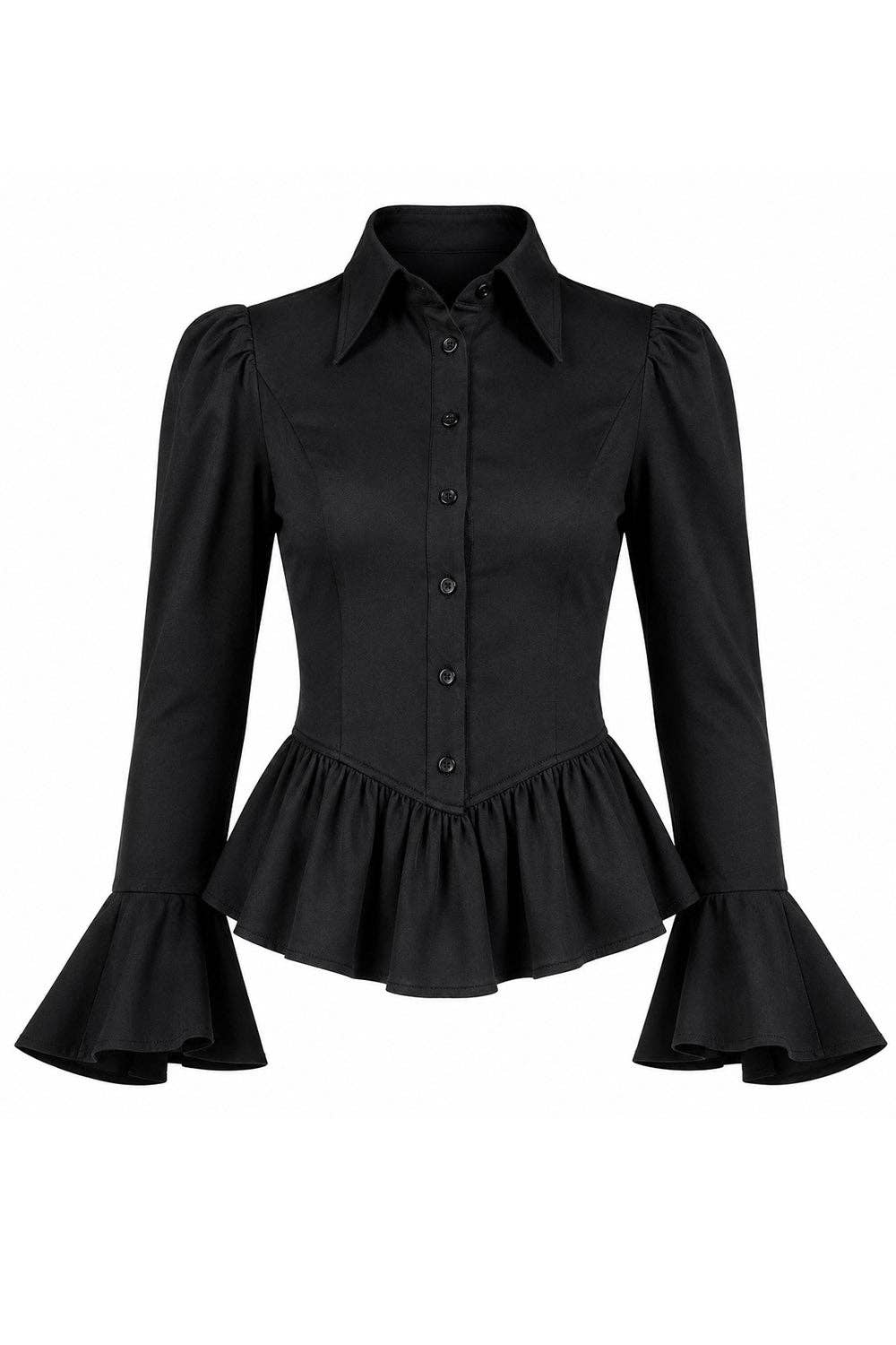 Ravenmourne Puff Sleeve Peplum Top
