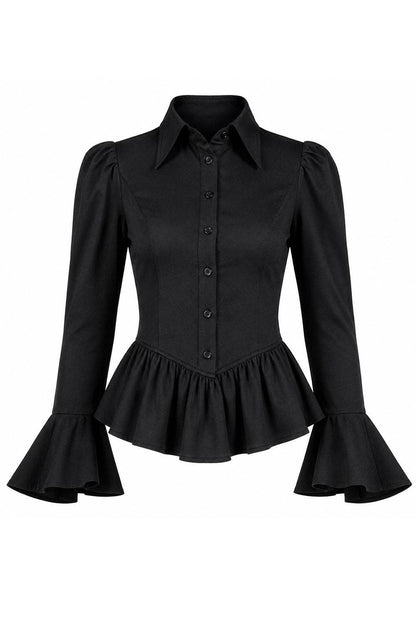 Ravenmourne Puff Sleeve Peplum Top