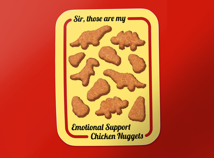 Emotional Support Nuggets Sticker