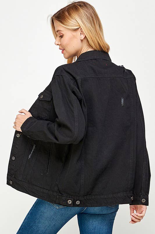 Denim Black Jacket