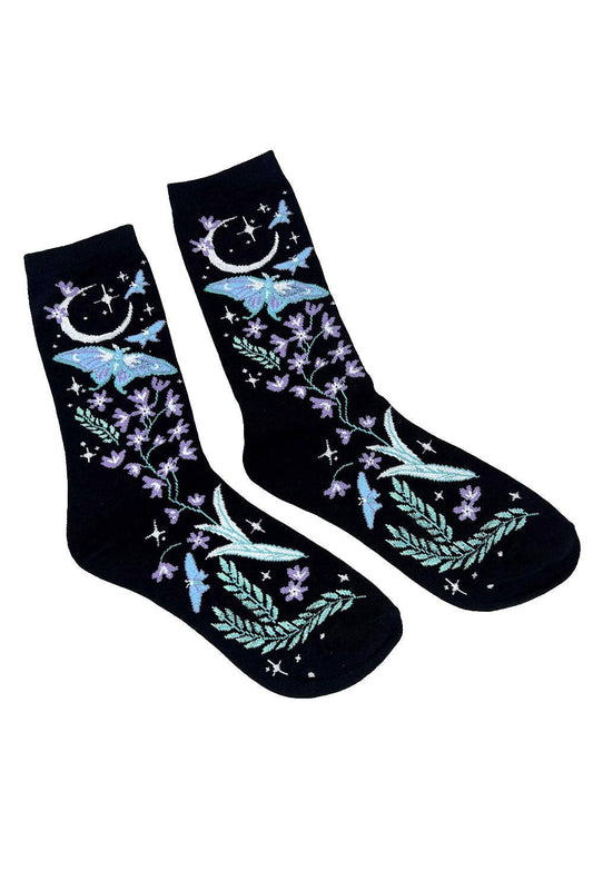 Moonpetal Luna Moth Socks