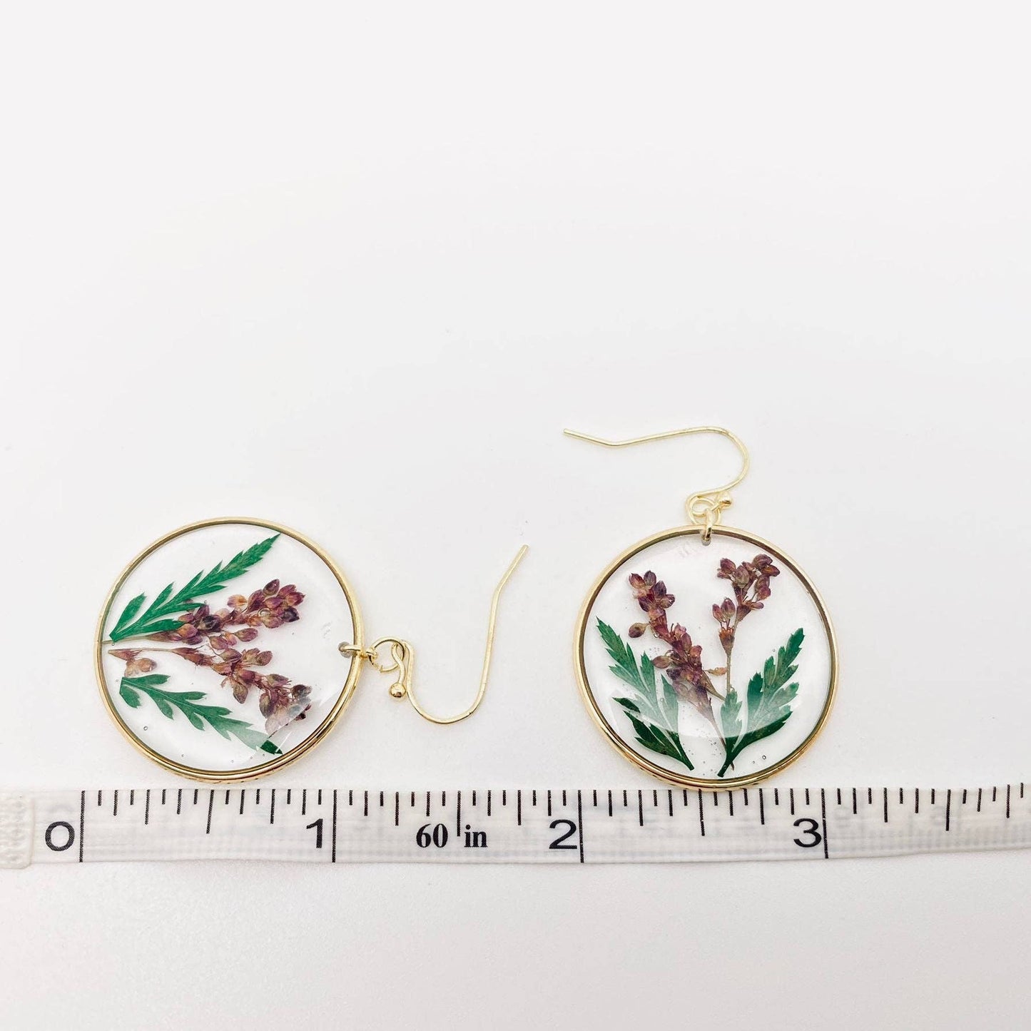 Pressed Dried Flower Earrings