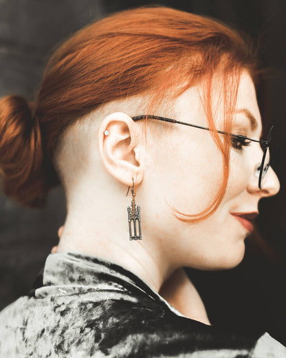 Cemetery Walks Earrings – Gothic Statement Jewelry