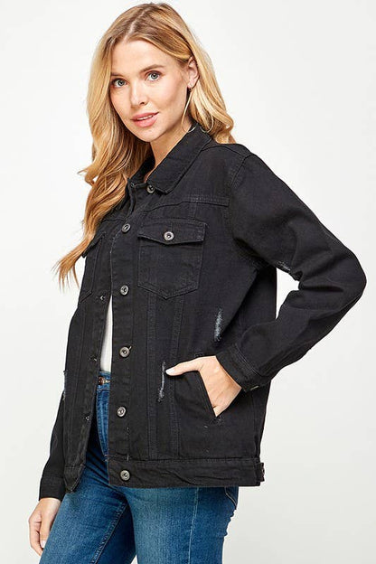 Denim Black Jacket