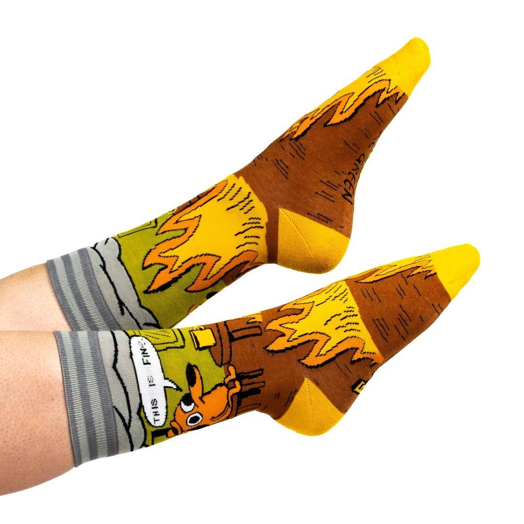 This is Fine. Also, Not Fine. Crew Socks