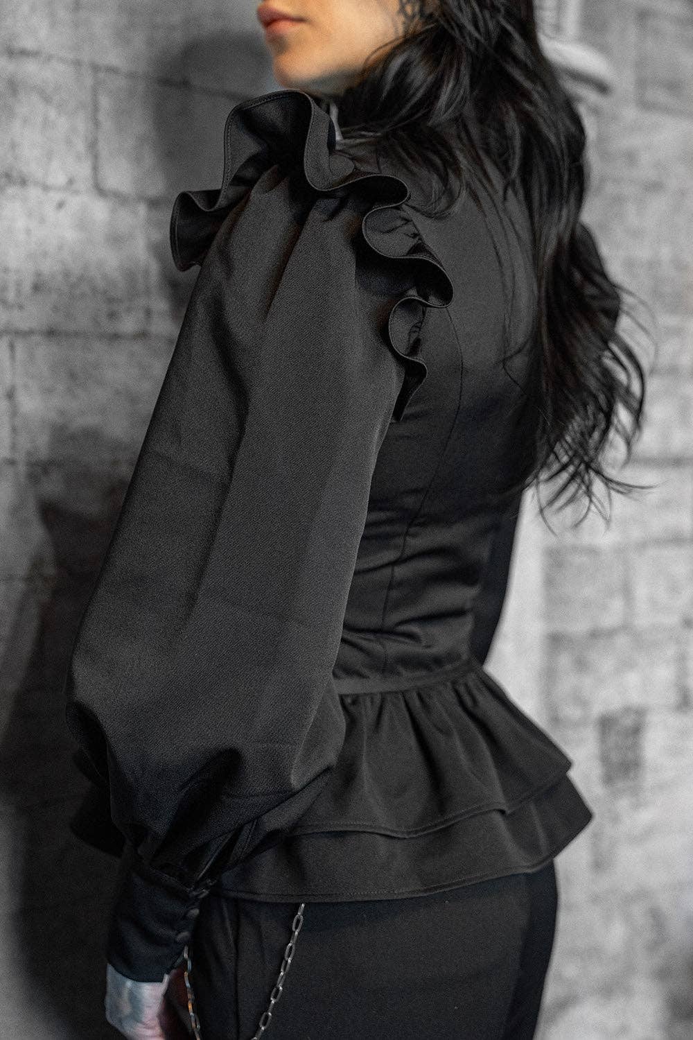 Victorian Ruffle Shoulder Top