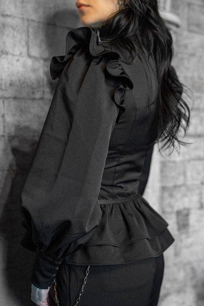 Victorian Ruffle Shoulder Top