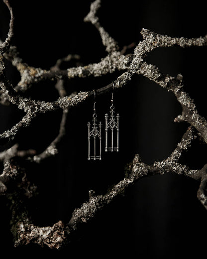 Cemetery Walks Earrings – Gothic Statement Jewelry