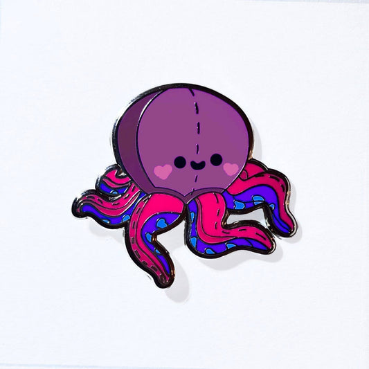 Bisexual Octopus Plush Pride Pin