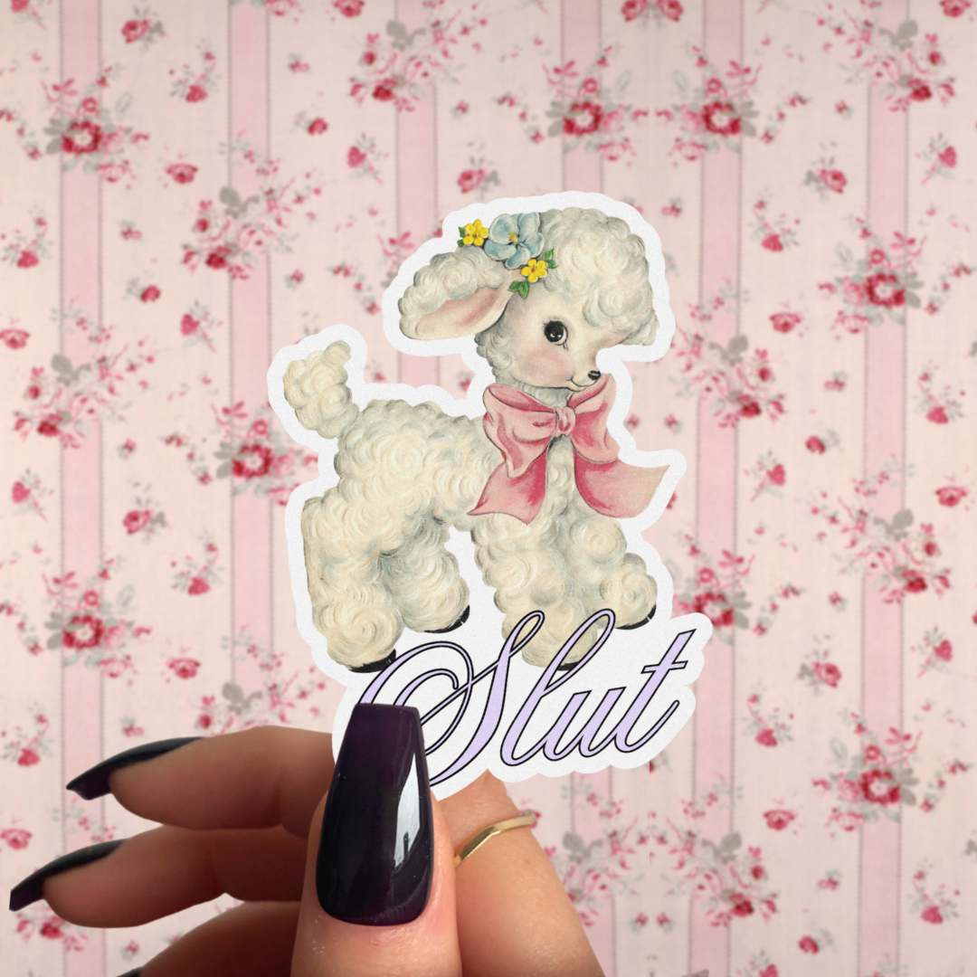 Retro Lamb Sticker