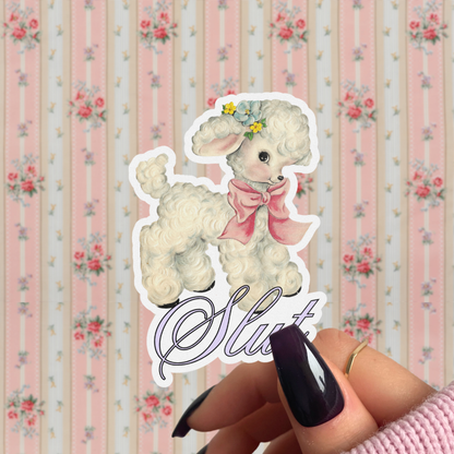Retro Lamb Sticker