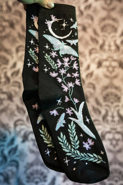 Moonpetal Luna Moth Socks