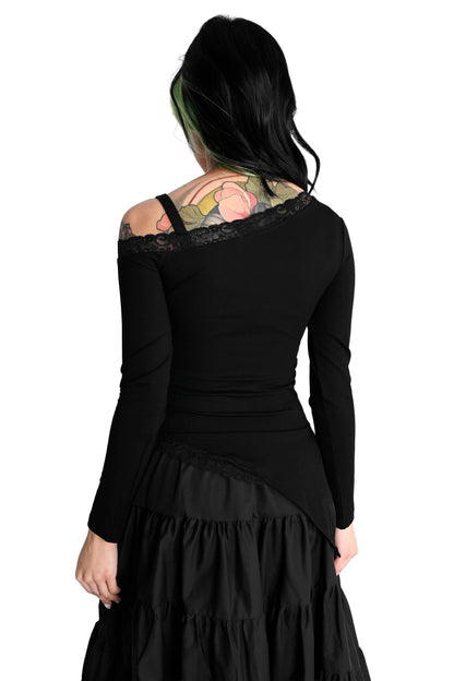Off the Shoulder Long Sleeve Top