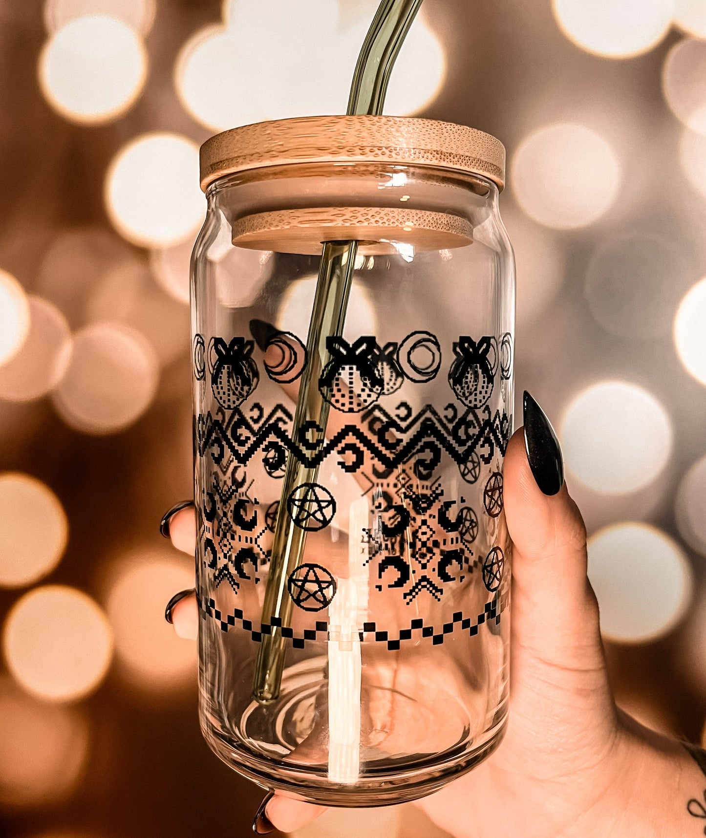 Yule Can Glass