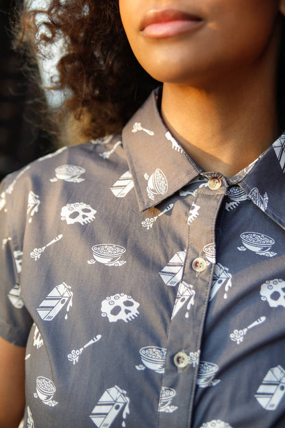 Cereal Killer Casual Button Down Shirt