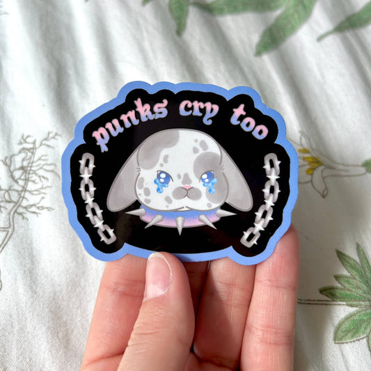 Punks Cry Too Bunny Sticker