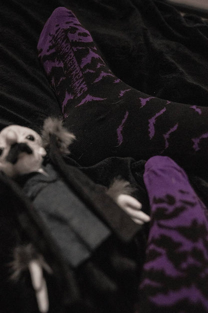 Purple Moonlight Bat Socks