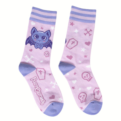 Widdle Bat Guy Crew Socks