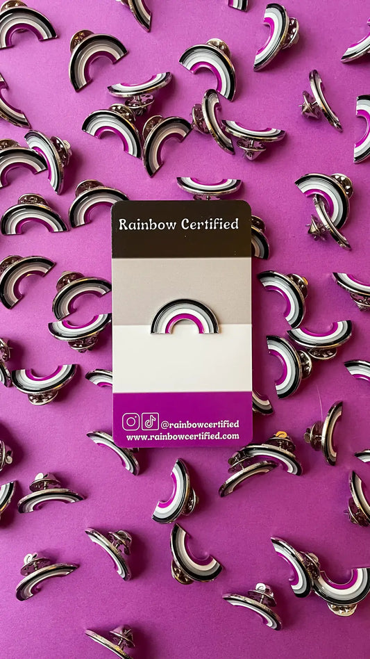 Asexual Pride Rainbow Enamel Pin