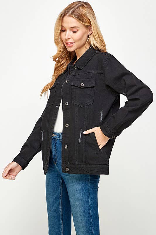 Denim Black Jacket