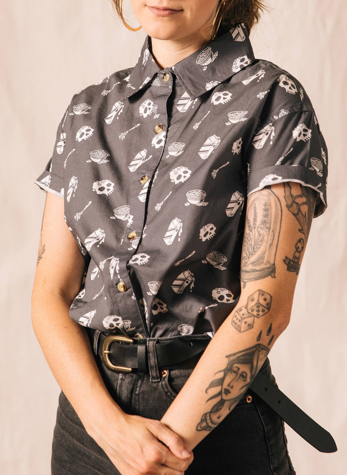 Cereal Killer Casual Button Down Shirt