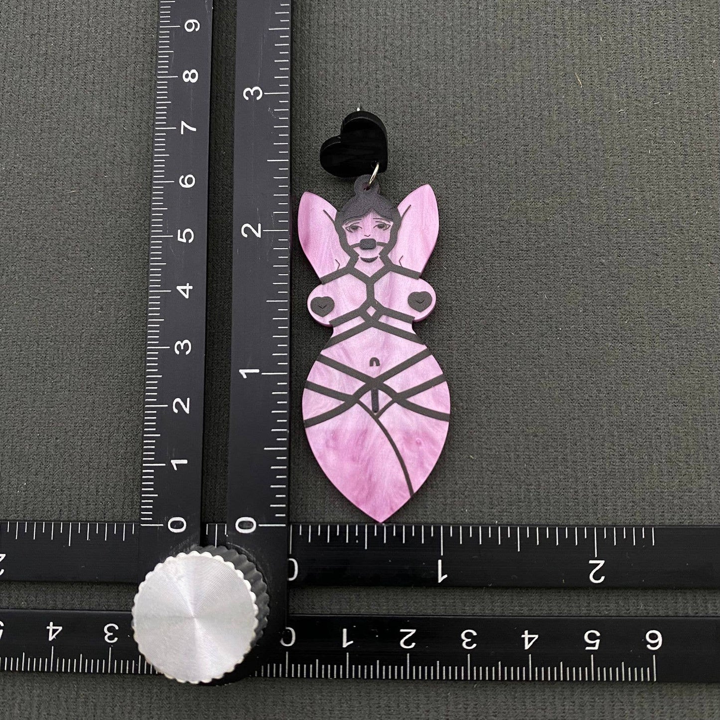 Acrylic Sexy Woman Dangle Earrings