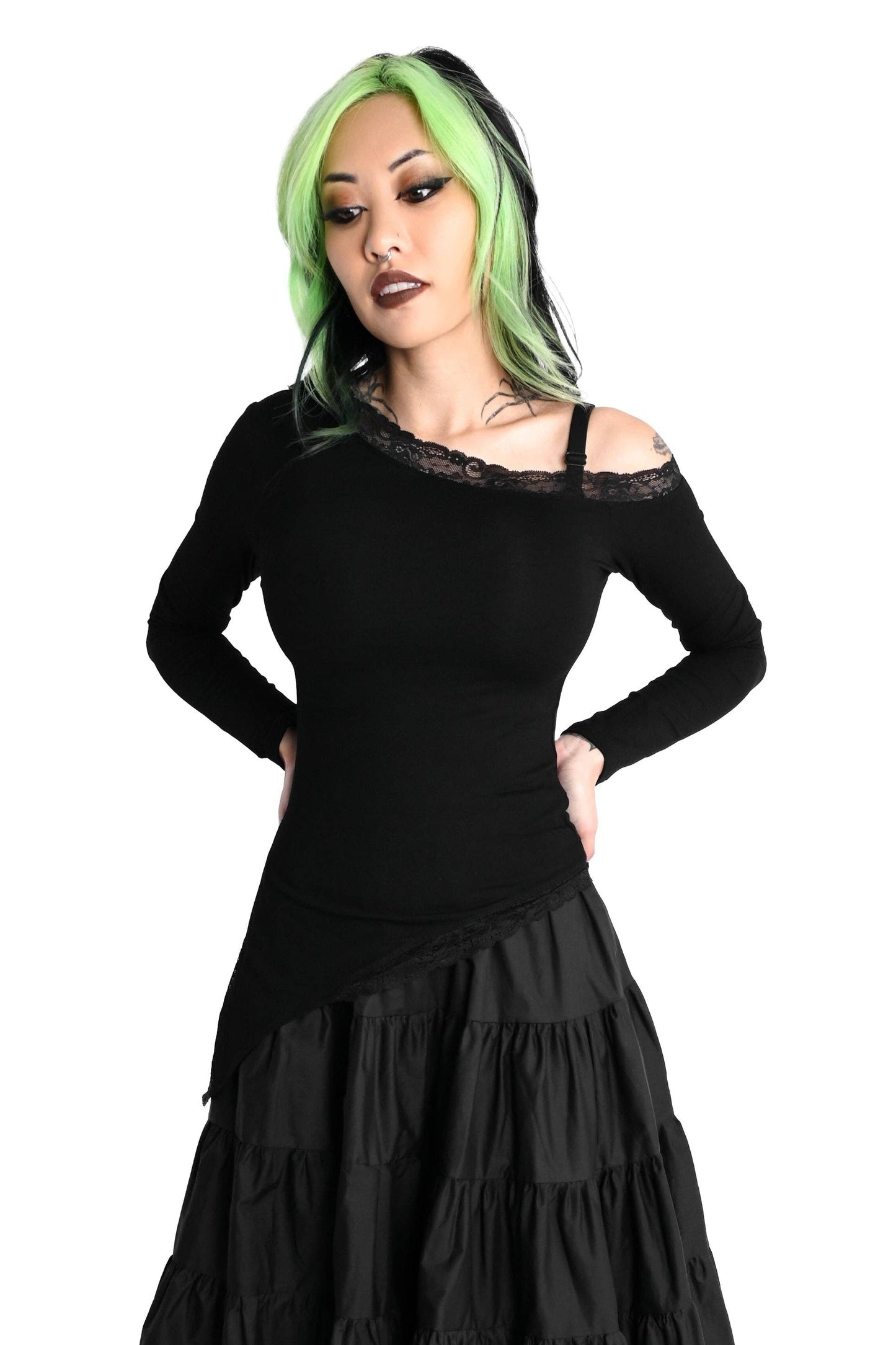 Off the Shoulder Long Sleeve Top