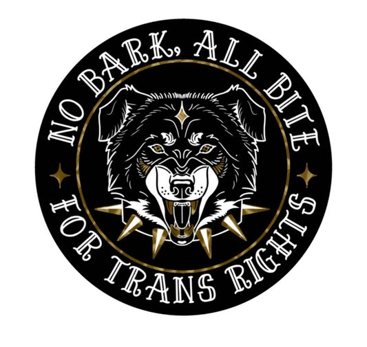 NO BARK ALL BITE Sticker