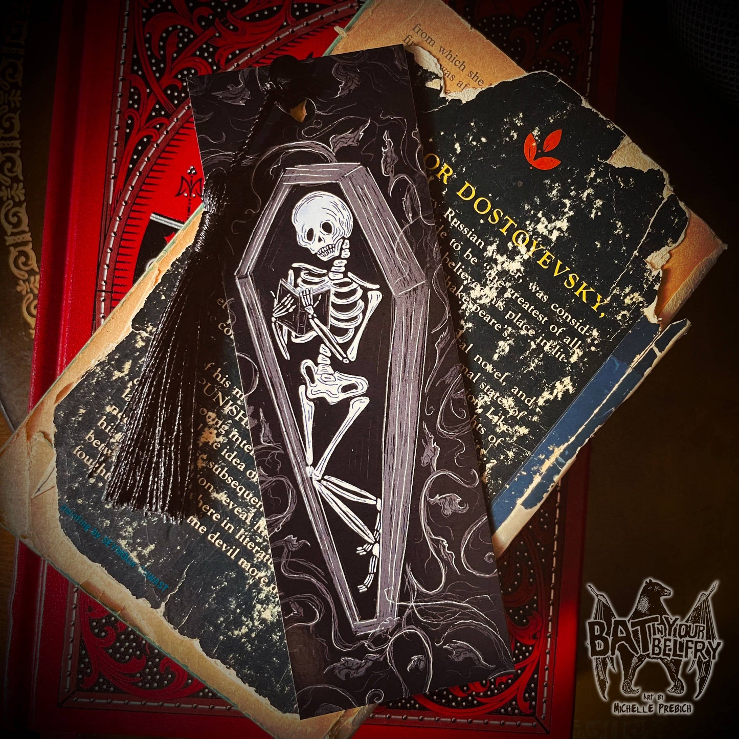 Lost in Books Bookmark with Black Tassel