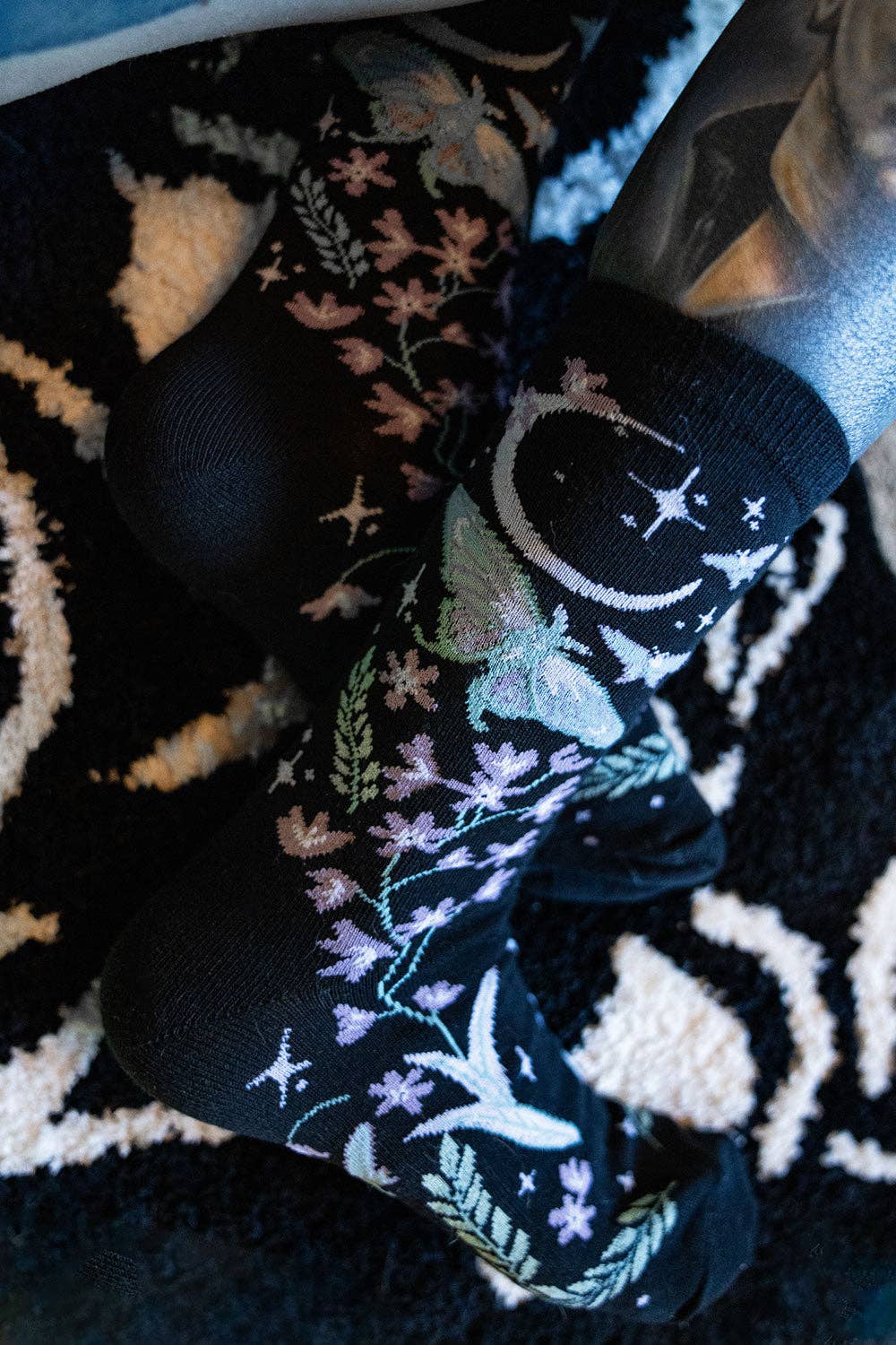Moonpetal Luna Moth Socks