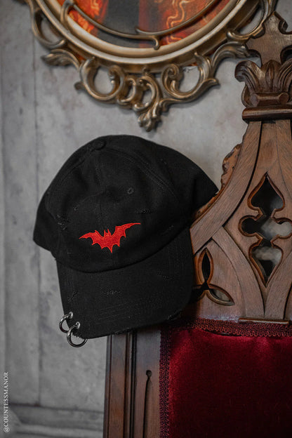 Red Bat Destructed Cap