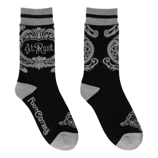 At Rest Coffin Plaque Crew Socks