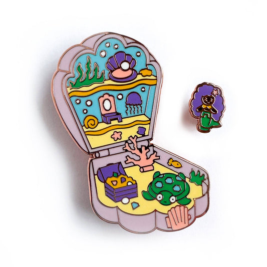 Mermaid Pocket Enamel Pin Set