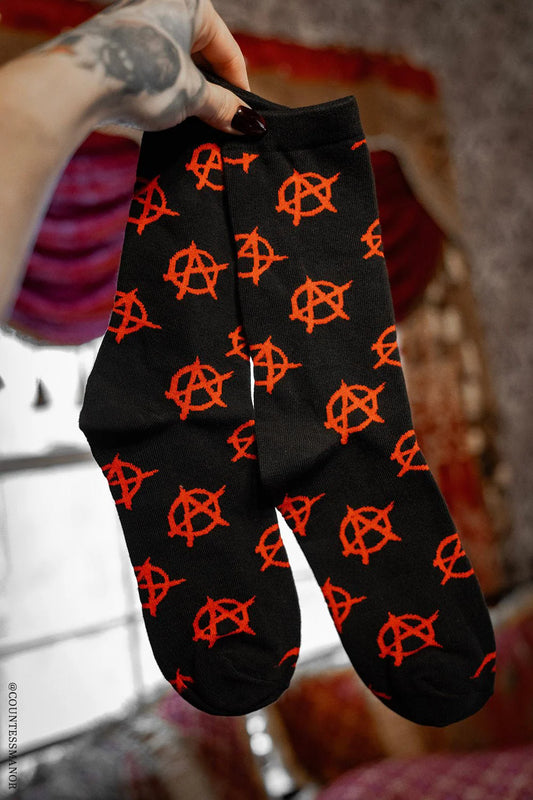 Red Anarchy Socks