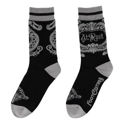 At Rest Coffin Plaque Crew Socks