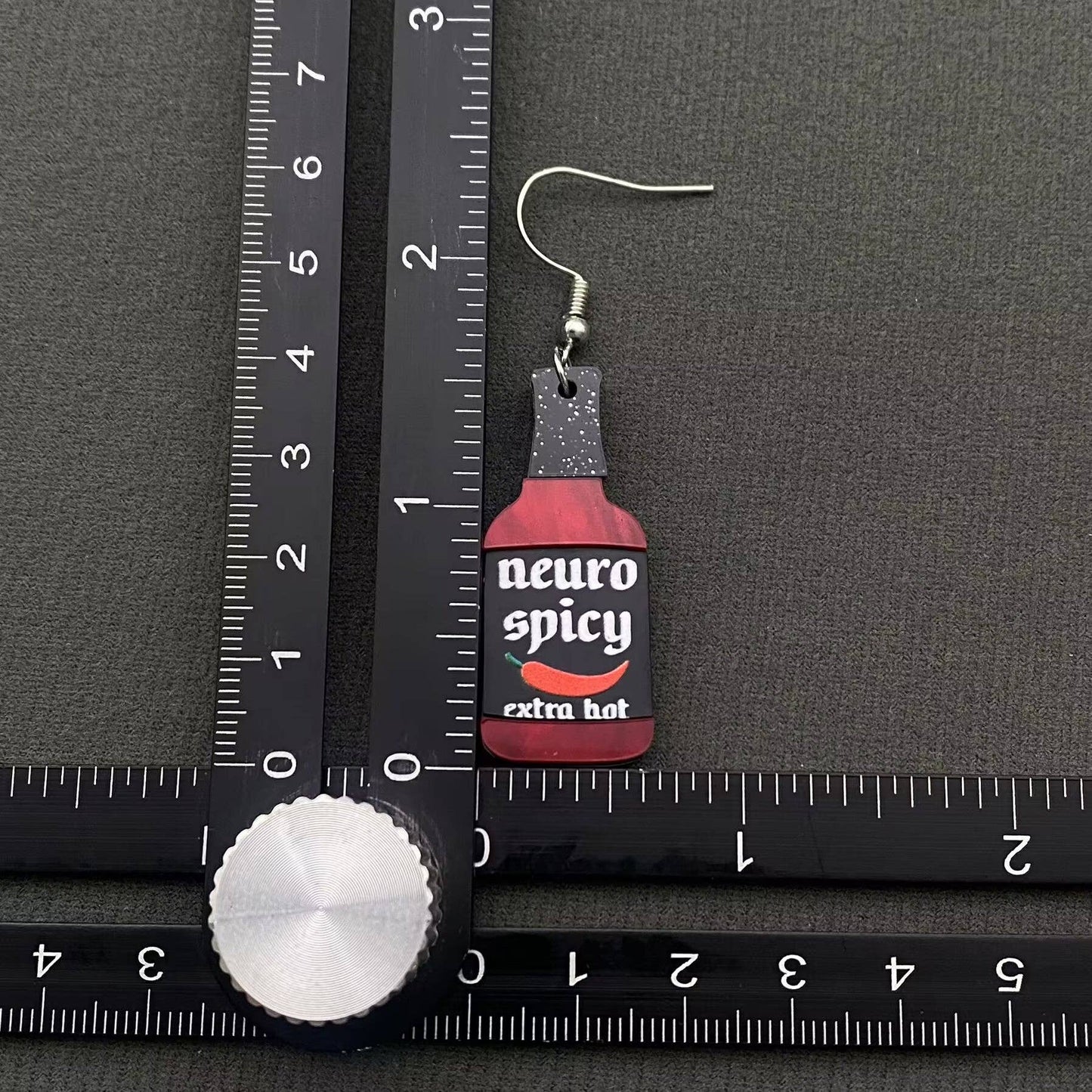Neuro Spicy Chili Paste Acrylic Dangle Earrings