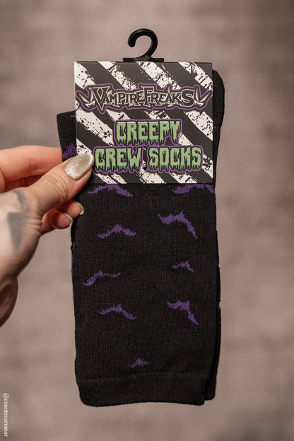 Purple Moonlight Bat Socks