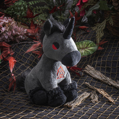 14967 Black Unicorn Stuffed Plush C/24