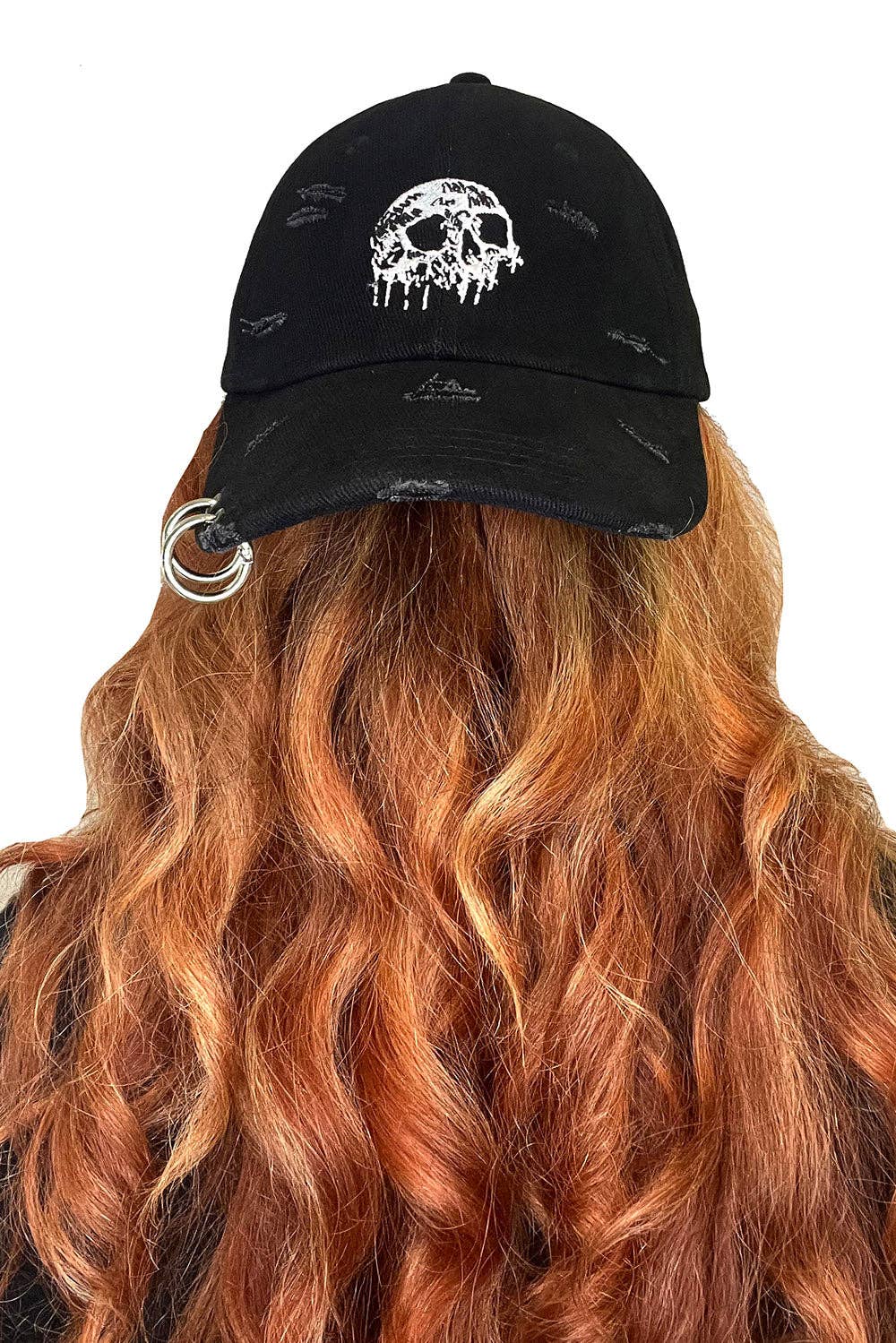 Skull Drip Pierced Baseball Cap