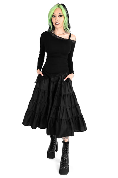 Off the Shoulder Long Sleeve Top