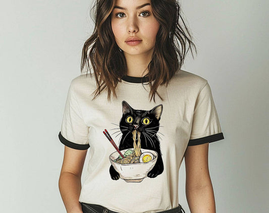 Cat Eating Ramen