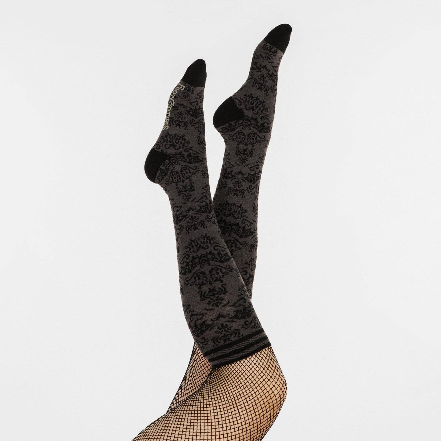 Bat Damask Knee High Socks