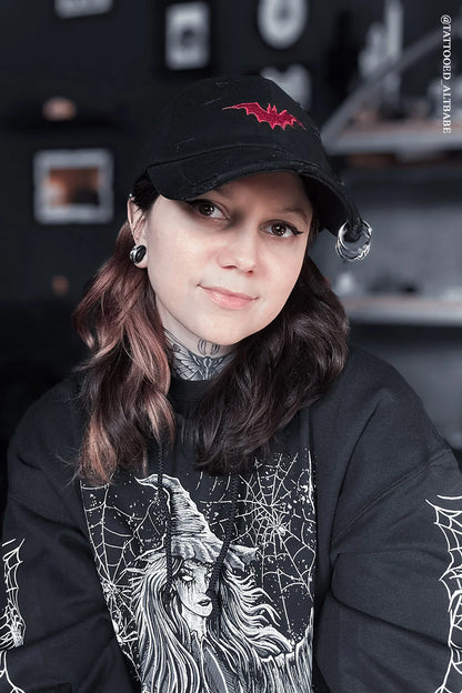 Red Bat Destructed Cap