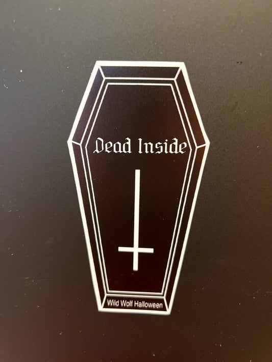 Dead Inside coffin shaped magnet