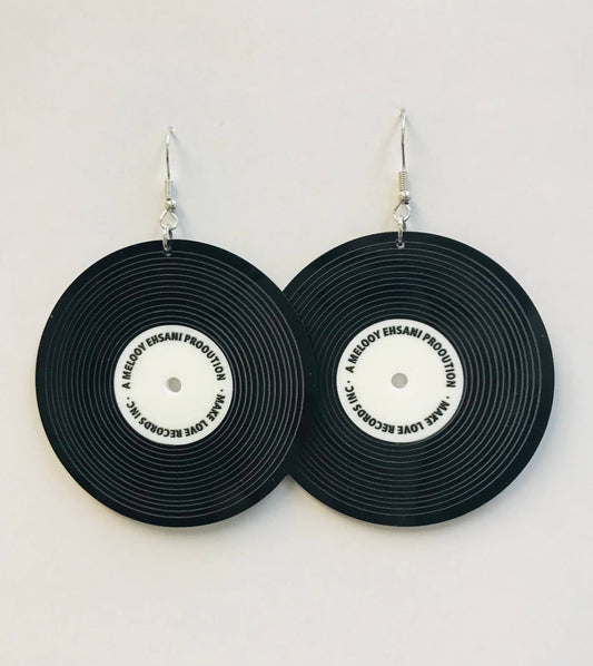 Phonograph Record Earrings Vinyl