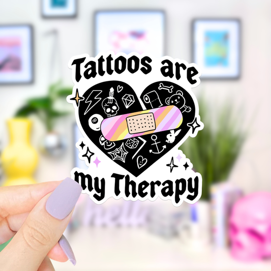 Tattoos Are My Therapy Sticker