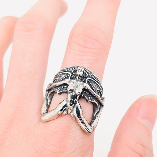 Gothic Stainless Steel Sexy Female Devil Ring