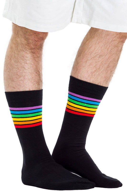 Black Rainbow Pride Socks